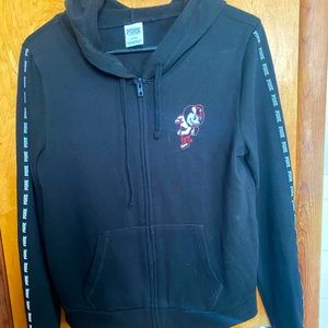 Size small black zip up hooded OSU sweatshirt with BLING!